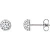 Pair of 1/2 CTTW Diamond Earrings in 14k White Gold Pair of 1/2 CTTW Diamond Earrings in 14k White Gold