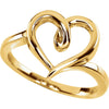 Open Heart Ring in 18k Yellow Gold, Size 7 Open Heart Ring in 18k Yellow Gold, Size 7