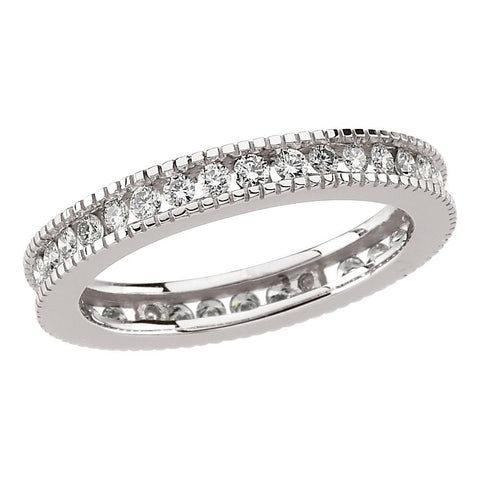 14k White Gold 5/8 CTW Diamond Eternity Band Size 5 14k White Gold 5/8 CTW Diamond Eternity Band Size 5