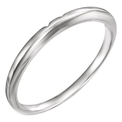 14k White Gold #2 Band, Size 6 14k White Gold #2 Band, Size 6