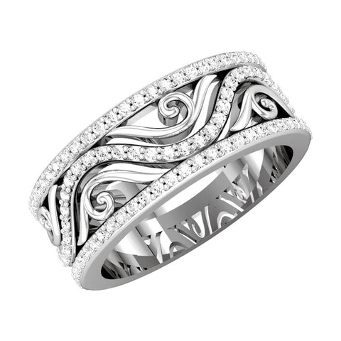 14k White Gold 1/2 CTW Diamond Anniversary Band, Size 7 14k White Gold 1/2 CTW Diamond Anniversary Band, Size 7