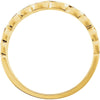 14k Yellow Gold Heart Motif Band, Size 6 14k Yellow Gold Heart Motif Band, Size 6