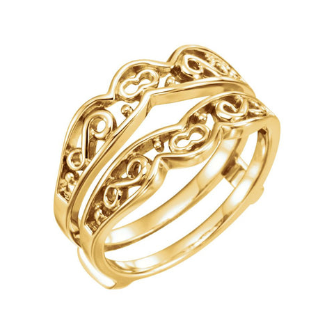 14k Yellow Gold Ring Guard, Size 6 14k Yellow Gold Ring Guard, Size 6