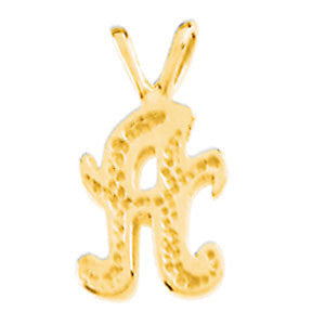 14k Yellow Gold "E" Script Initial Pendant 14k Yellow Gold "E" Script Initial Pendant