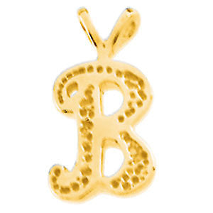 14k Yellow Gold "B" Script Initial Pendant 14k Yellow Gold "B" Script Initial Pendant