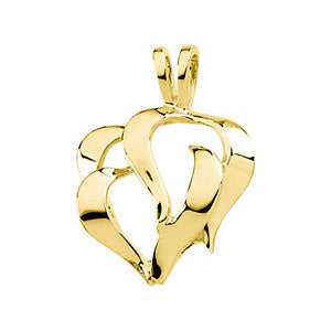 14k White Gold Heart Pendant 14k White Gold Heart Pendant
