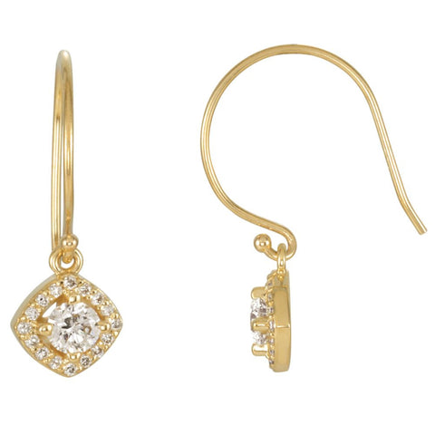14k Yellow Gold 5/8 CTW Diamond Earrings