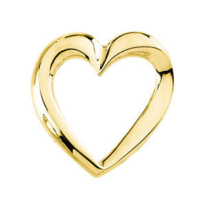 14k Yellow Gold Heart Chain Slide 14k Yellow Gold Heart Chain Slide