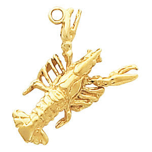 14k Yellow Gold 23x14mm Crawfish Charm 14k Yellow Gold 23x14mm Crawfish Charm