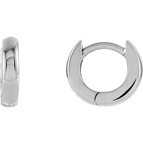 14k White Gold 9.5mm Hinged Earrings 14k White Gold 9.5mm Hinged Earrings