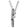 14k White Gold 11.3x20.15mm Sideways Rope Cross 16.5" Necklace 14k White Gold 11.3x20.15mm Sideways Rope Cross 16.5" Necklace