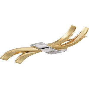 14k White Gold Two Tone Fashion Brooch 14k White Gold Two Tone Fashion Brooch