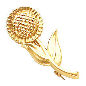 10k Yellow Gold Sunflower Brooch 10k Yellow Gold Sunflower Brooch