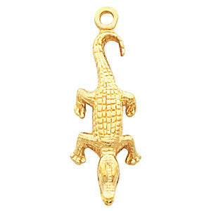 14k Yellow Gold 25x10mm Alligator Charm 14k Yellow Gold 25x10mm Alligator Charm