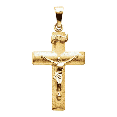 14k Yellow Gold Hollow Crucifix Pendant 14k Yellow Gold Hollow Crucifix Pendant