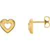 14k Yellow Gold Heart Earrings 14k Yellow Gold Heart Earrings
