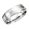 Platinum 7mm Double Cut Fancy Carved Band With Satin Finish Size 10.00 Platinum 7mm Double Cut Fancy Carved Band With Satin Finish Size 10.00
