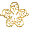 Floral & Butterfly Design Bracelet or Bracelet Trim in 14K Yellow Gold