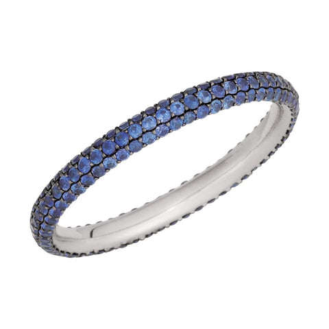 14k White Gold Pavé Eternity Band, Size 6 14k White Gold Pavé Eternity Band, Size 6