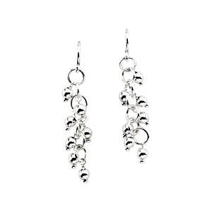 Sterling Silver Fashion Ball Earring Dangle Sterling Silver Fashion Ball Earring Dangle