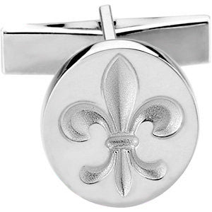 Sterling Silver Fleur De Lis Cuff Link Sterling Silver Fleur De Lis Cuff Link