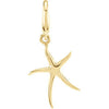 14K Yellow Gold Fashion Starfish Charm 14K Yellow Gold Fashion Starfish Charm
