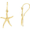 Starfish Earrings in 14k Yellow Gold Starfish Earrings in 14k Yellow Gold