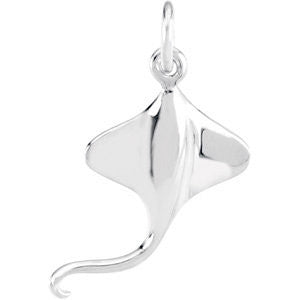 Sterling Silver Stingray Charm Sterling Silver Stingray Charm