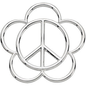 Sterling Silver Peace Sign Pendant Sterling Silver Peace Sign Pendant