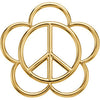 Peace Sign Pendant in 14K Yellow Gold Peace Sign Pendant in 14K Yellow Gold