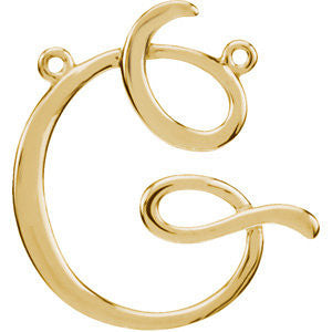 14k Yellow Gold "G" Script Initial 14k Yellow Gold "G" Script Initial