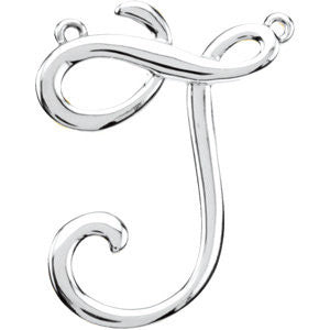 Sterling Silver "J" Script Initial Sterling Silver "J" Script Initial