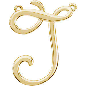 14k Yellow Gold "J" Script Initial 14k Yellow Gold "J" Script Initial