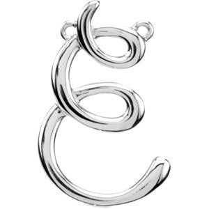Sterling Silver "E" Script Initial Sterling Silver "E" Script Initial