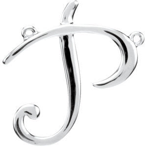 Sterling Silver "P" Script Initial Sterling Silver "P" Script Initial