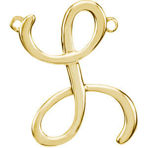 14k Yellow Gold "L" Script Initial 14k Yellow Gold "L" Script Initial