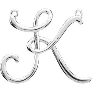 Sterling Silver "K" Script Initial Sterling Silver "K" Script Initial