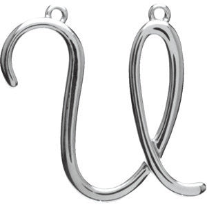 Sterling Silver "U" Script Initial Sterling Silver "U" Script Initial