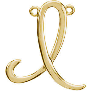14k Yellow Gold "I" Script Initial 14k Yellow Gold "I" Script Initial