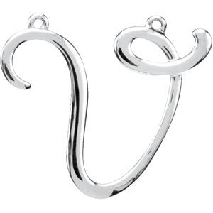 Sterling Silver "V" Script Initial Sterling Silver "V" Script Initial