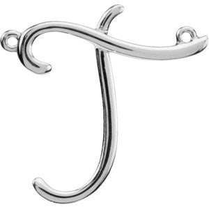 Sterling Silver "T" Script Initial Sterling Silver "T" Script Initial