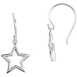 Sterling Silver Petite Star Earrings