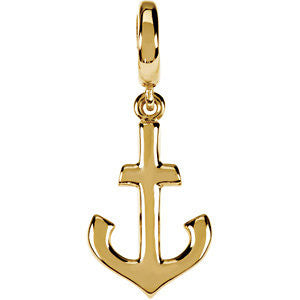14k Yellow Gold Petite Anchor Charm 14k Yellow Gold Petite Anchor Charm