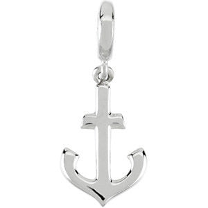 Sterling Silver Petite Anchor Charm Sterling Silver Petite Anchor Charm