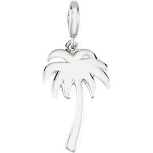Sterling Silver Petite Palm Tree Charm Sterling Silver Petite Palm Tree Charm
