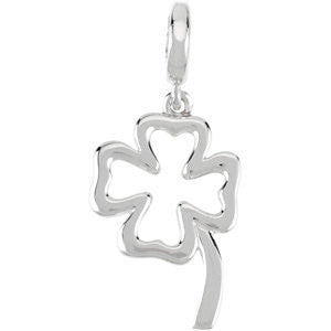 Sterling Silver Petite Clover Charm Sterling Silver Petite Clover Charm