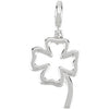 Petite Clover Charm in Sterling Silver
