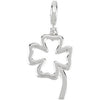 Petite Clover Charm in Sterling Silver Petite Clover Charm in Sterling Silver