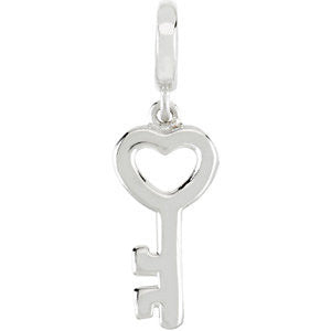 Sterling Silver Petite Key Charm Sterling Silver Petite Key Charm