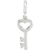 Silver Fashion Tiny Key Charm in Sterling Silver